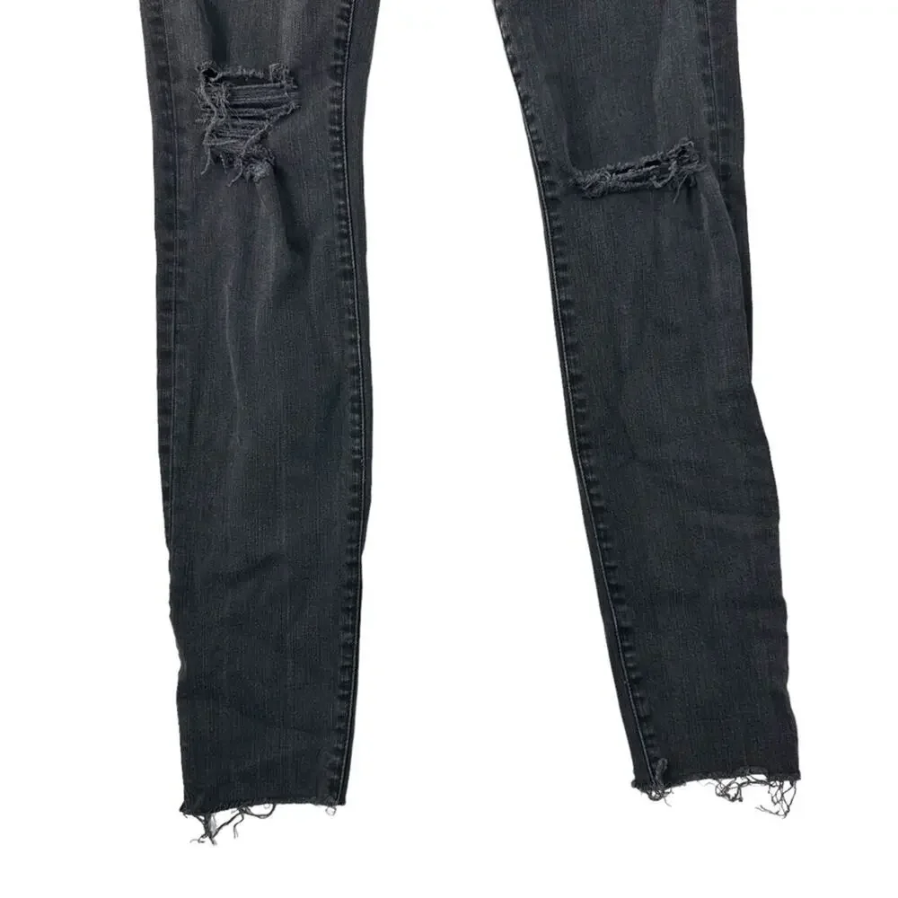 Madewell 9” high rise skinny jeans black women's 26 tall - Picture 7 of 12